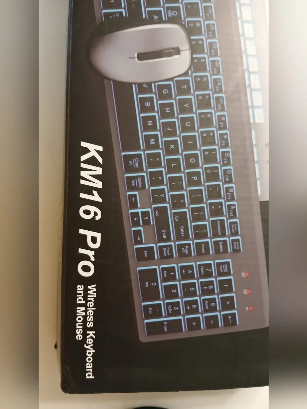 KM16 Pro Wireless Keyboard & Mouse Combo – RGB Backlit, Rechargeable, 2.4GHz